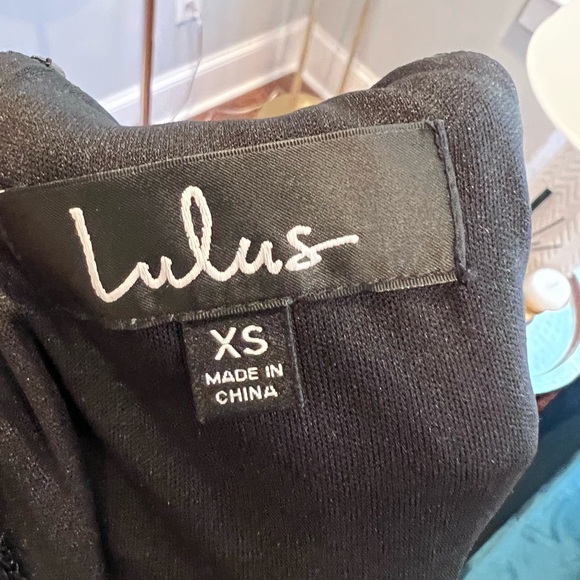 Lulu's Chance Encounter Black Sequin Lace Trumpet Midi Dress - Picture 8 of 8